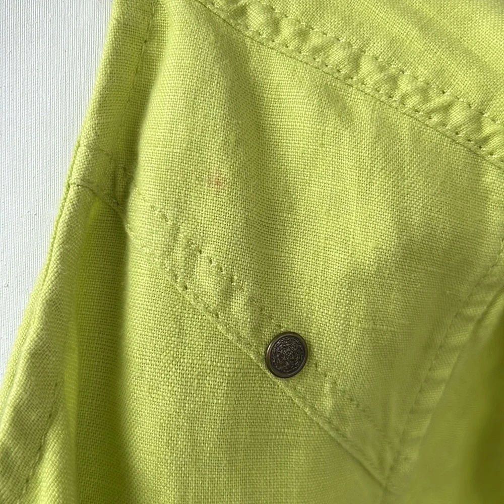 Chico's Drape-Front Easy Linen Jacket (Chico's Size 0) - Picture 2 of 5